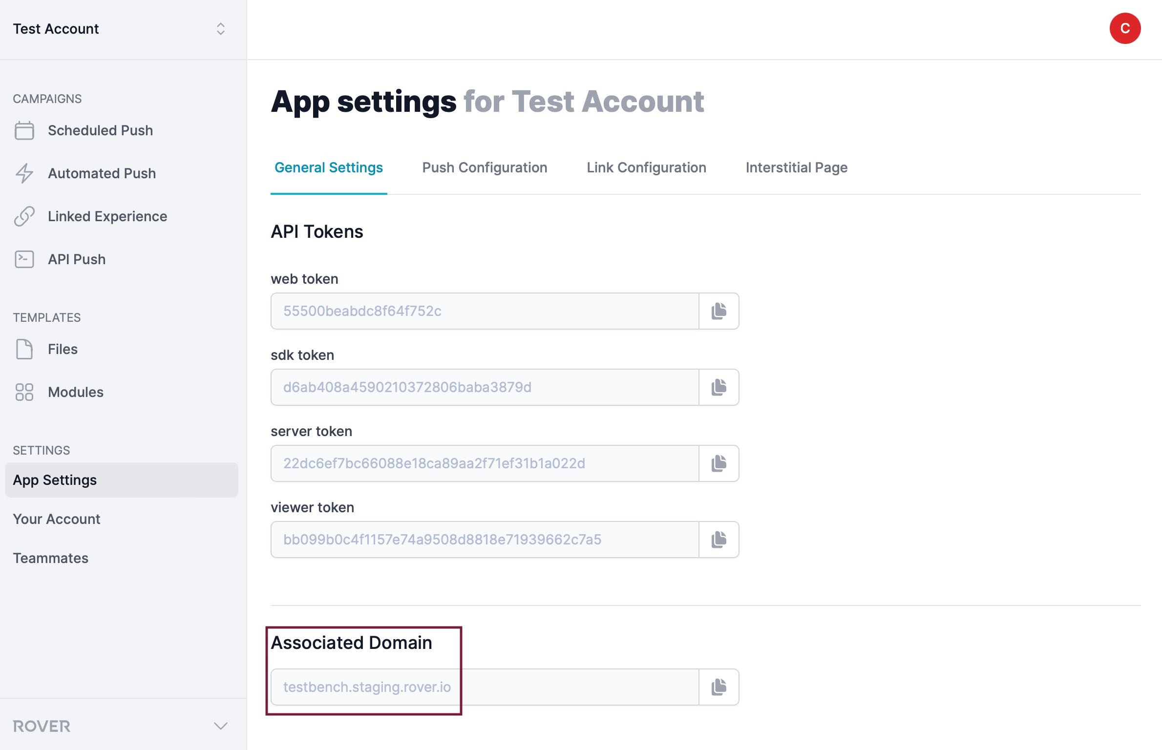 Settings App