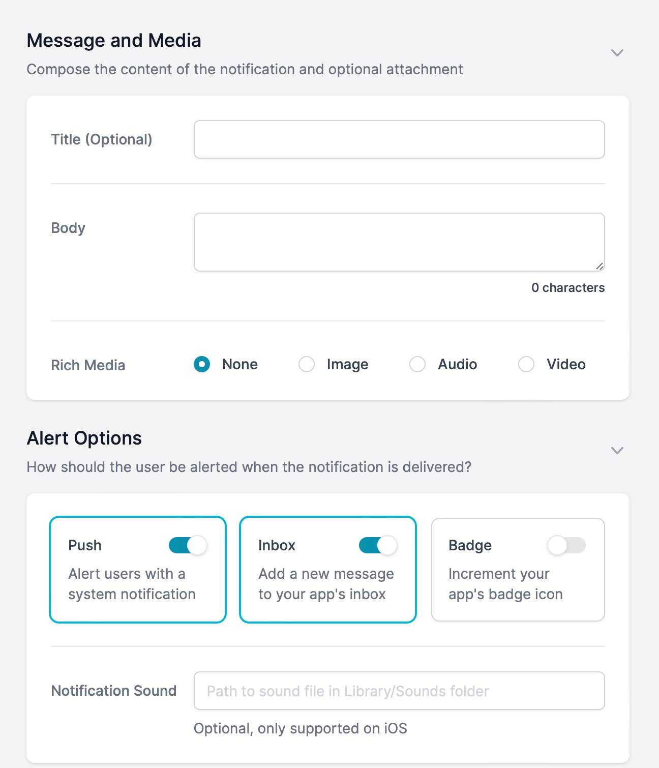 Alert Options