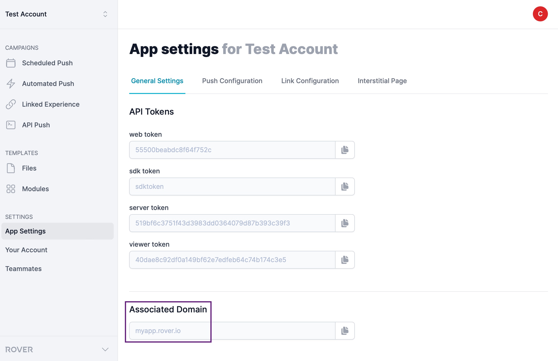 Settings App